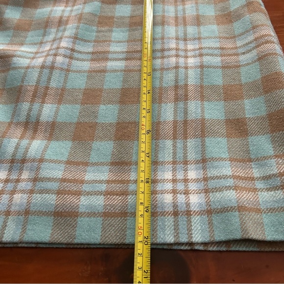 TALBOTS Candied Blue Multi Charming Plaid Wool Blend Skirt 10P Classic Winter - Picture 11 of 11